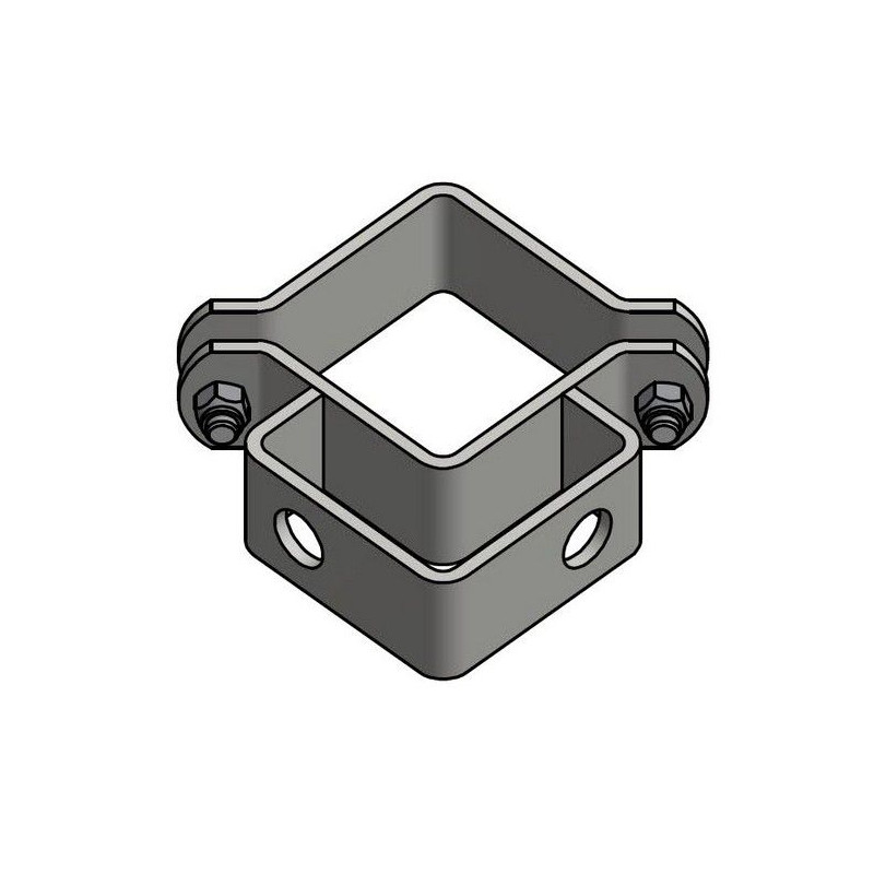 BRIDE POUR POTEAU CARRE 100 X 100 AVEC SUPPORT VERROU