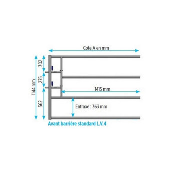 AVANT POUR BARRIERE DE STABULATION