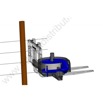 Dérouleuse de fil barbelés