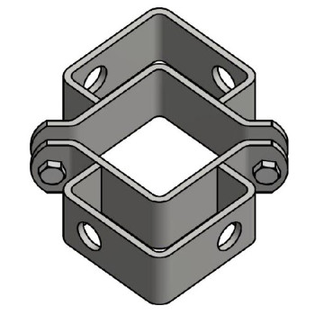 BRIDE POUR POTEAU CARRE 100 X 100