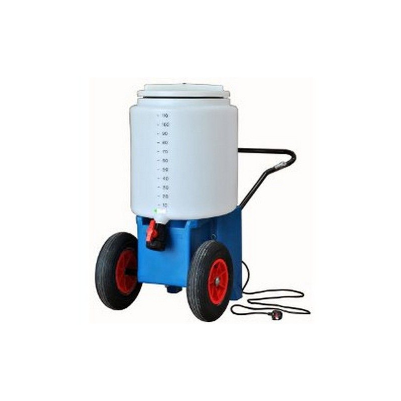 CHARIOT POUR LE TRANSPORT DE LAIT AVEC MIXEUR